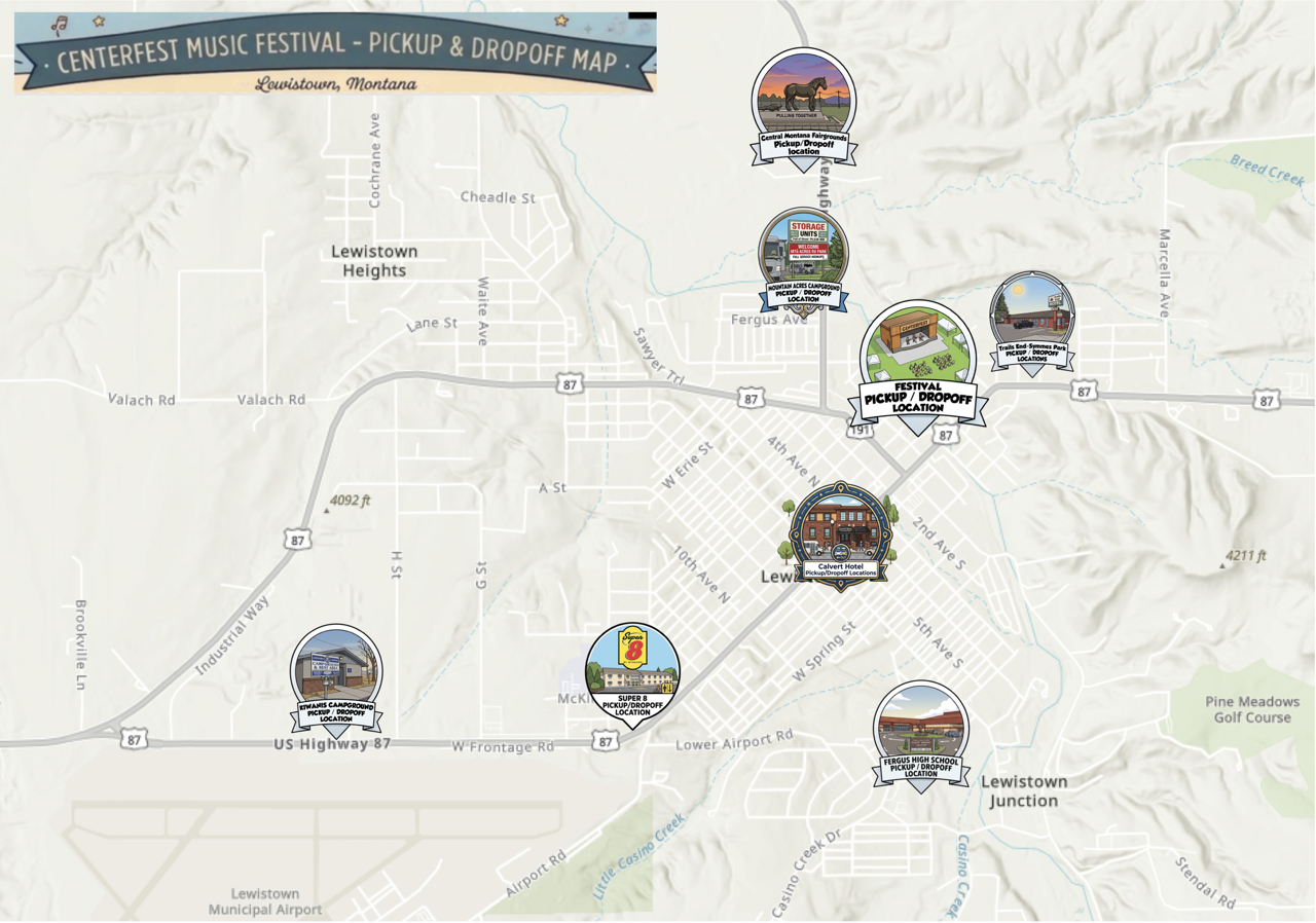 pickup dropoff locations